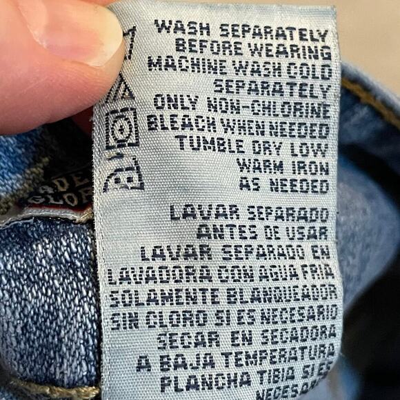 Vintage Faded Glory high rise denim jean cargo shorts size 14 - Picture 9 of 9